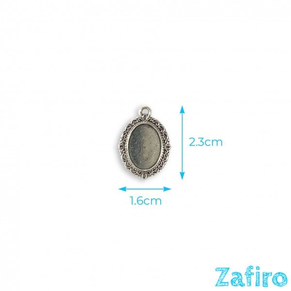 Base de camafeo ovalado 10 x 14mm
