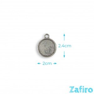 Base de camafeo redondo Ø 16mm doble cara