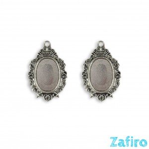 Base de camafeo ovalado 20 x 28mm doble cara