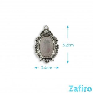 Base de camafeo ovalado 20 x 28mm doble cara