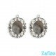 Base de camafeo ovalado 24 x 30mm doble cara