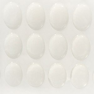 Cabuchón de goma ovalada autoadhesiva