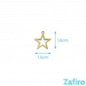 Colgante de estrella de acero inoxidable