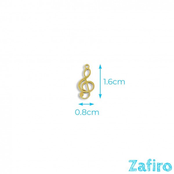 Colgante de nota musical de acero inoxidable