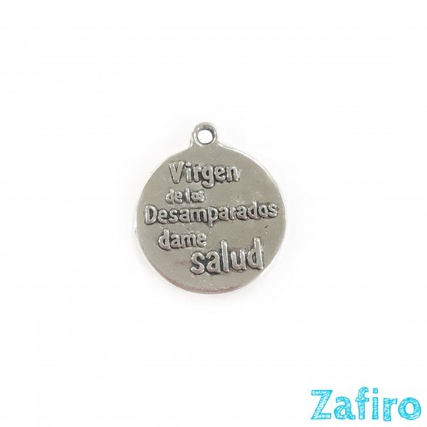 Colgante de virgen "Virgen de los Desamparados dame salud"