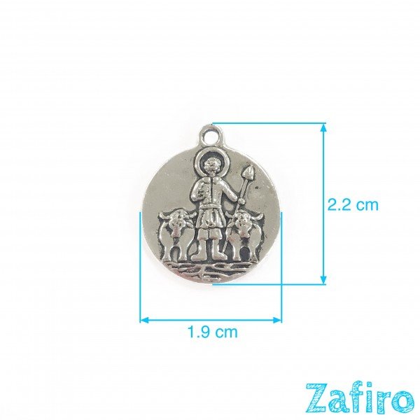 Colgante de virgen "Dame Suerte San Isidro Labrador"