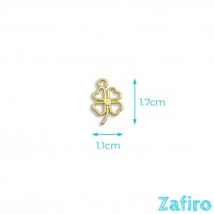 Colgante de trébol de zamak