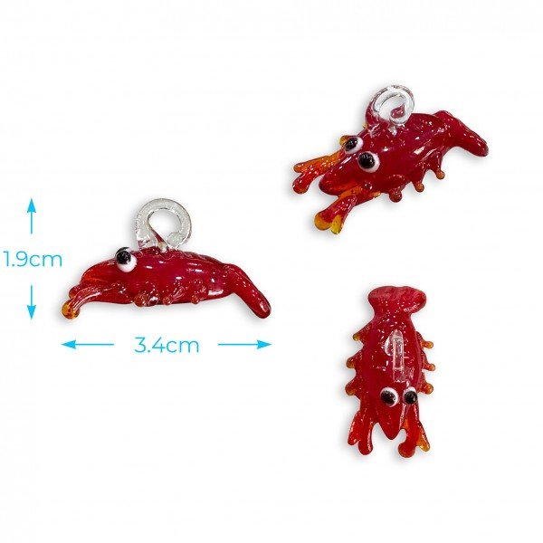 Colgante de cristal langostino