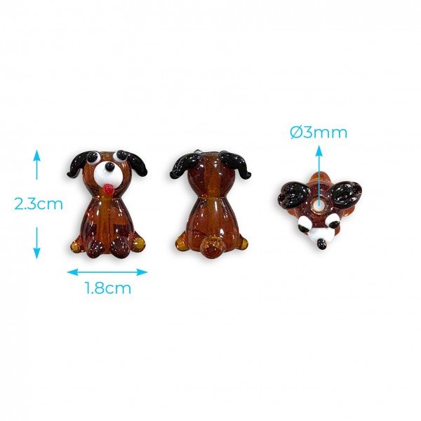 Entrepieza de cristal perro