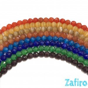 Ojo de gato facetado 7mm Ojo de gato facetado 7mm